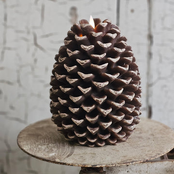 Battery Operated Pinecone Candle