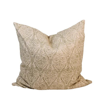 Beige & Sage Block Print Pillow