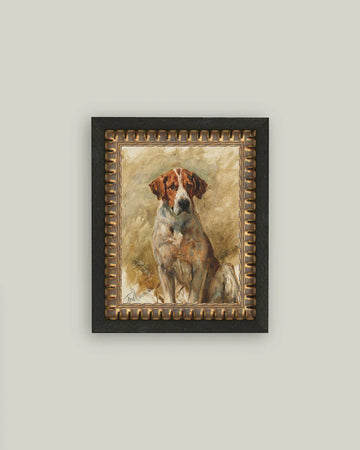 Antique Style Framed Print - Study of a Hound 8x10