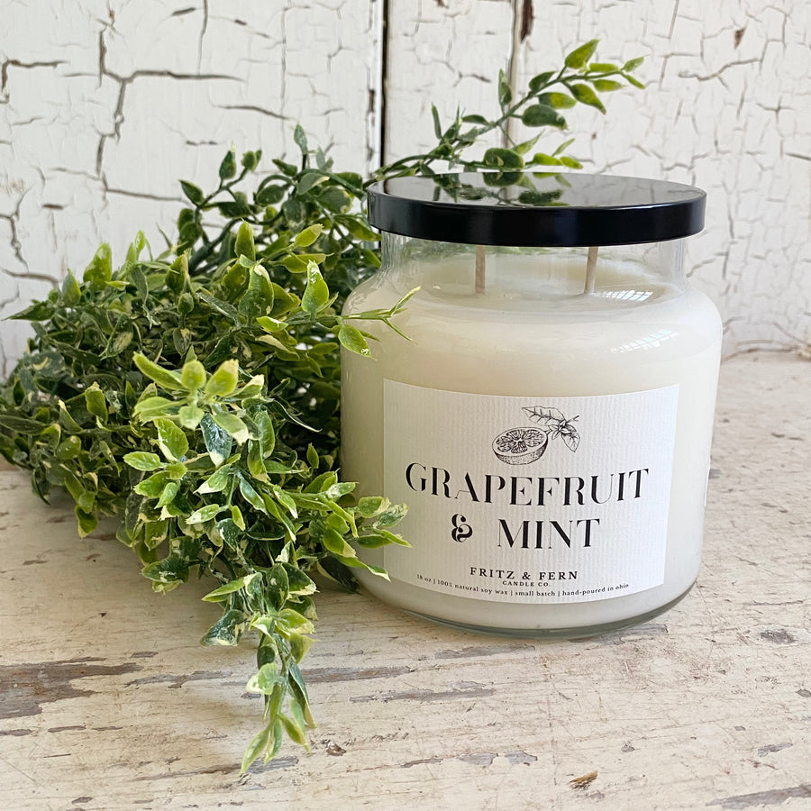 Grapefruit & Mint Soy Candle