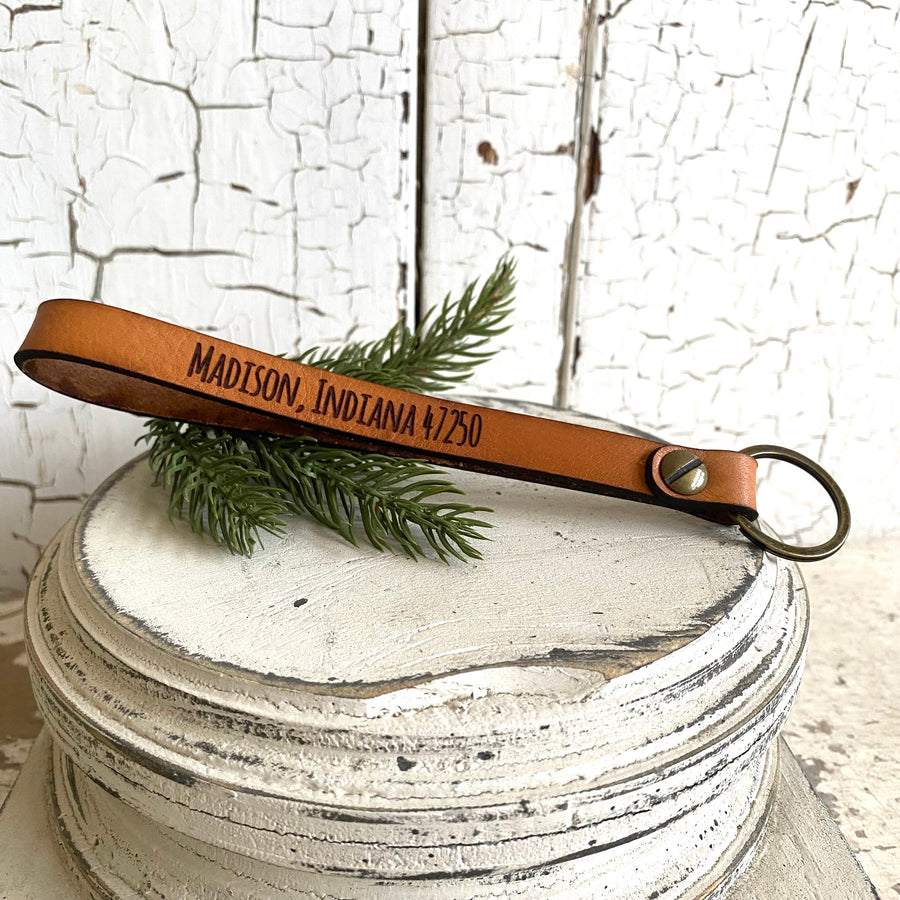 OTM/Madison Skinny Leather Key Chain