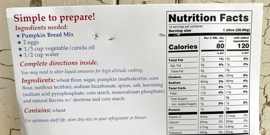 Pumpkin Bread Mix