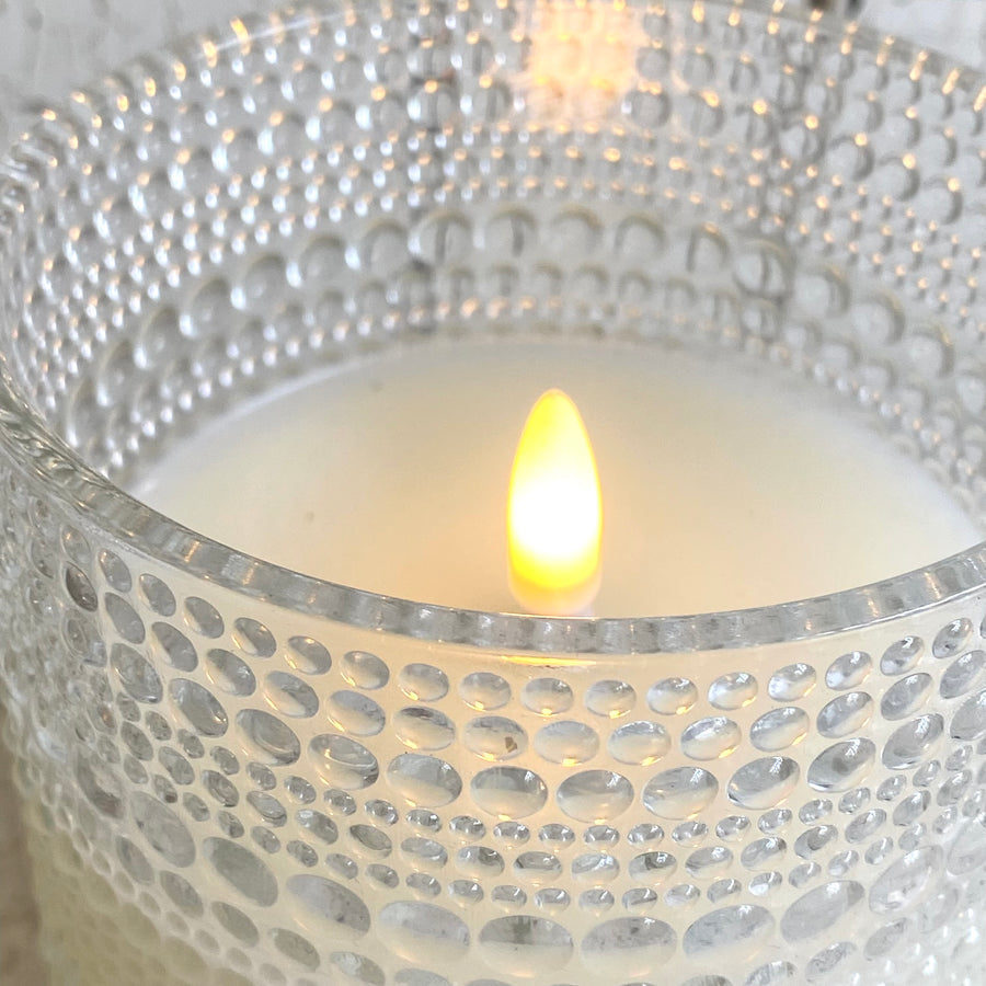 Beaded Glass LED Timer Candle - Large