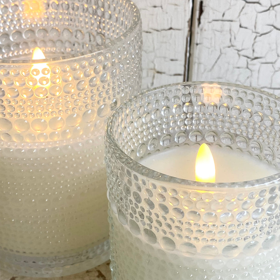 Beaded Glass LED Timer Candle - Large