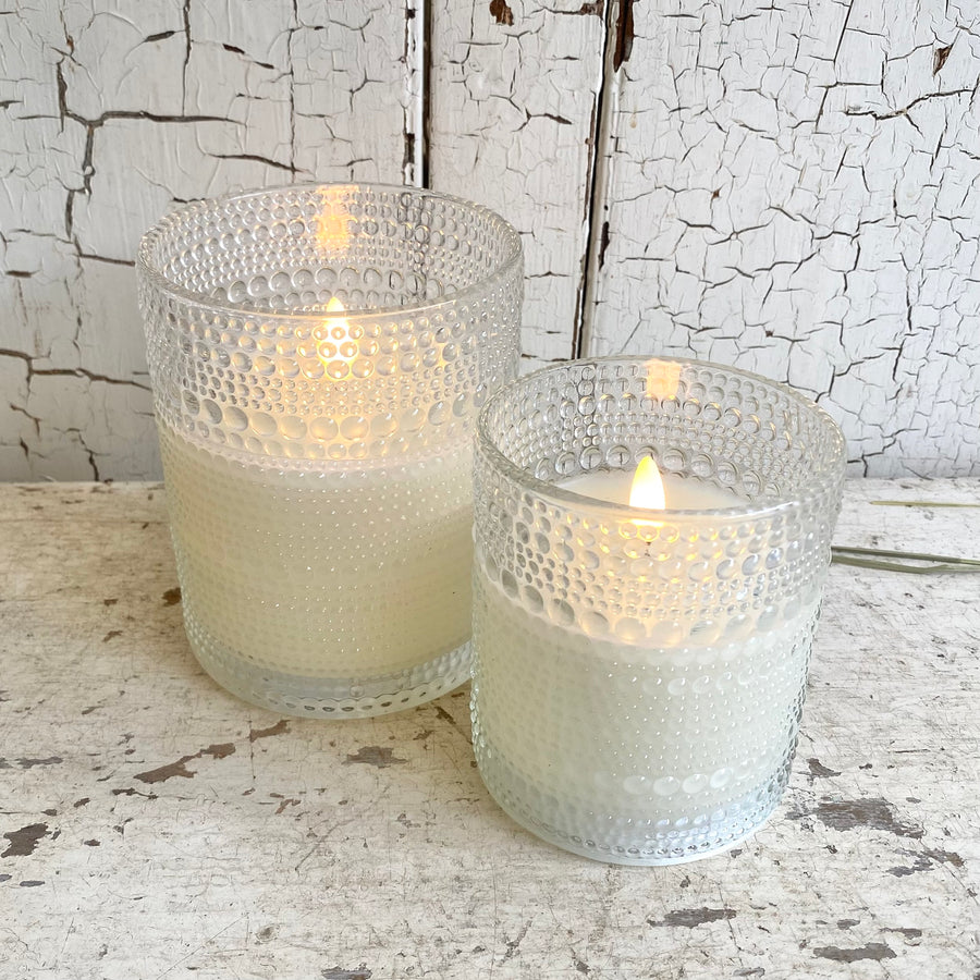 Beaded Glass LED Timer Candle - Large
