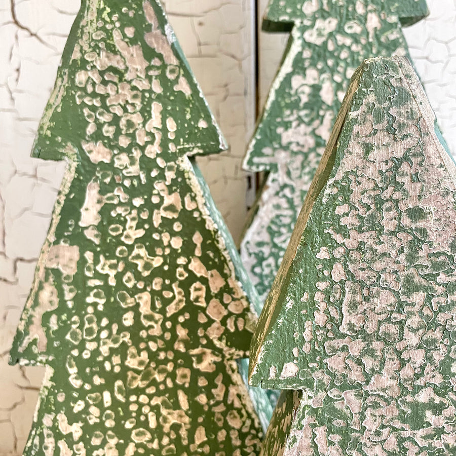 Set of 3 Chippy Wood Trees