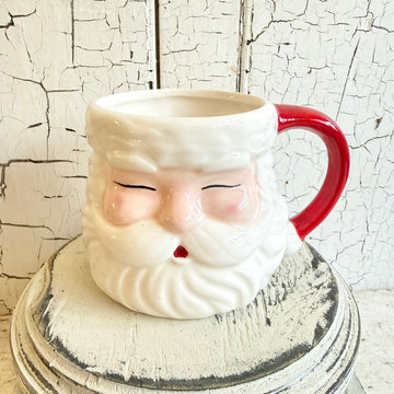 Stoneware Santa Mug
