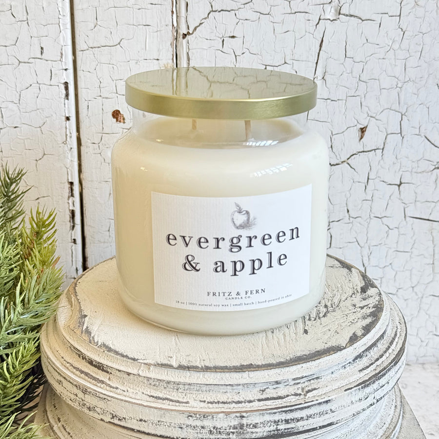 Evergreen & Apple Soy Candle