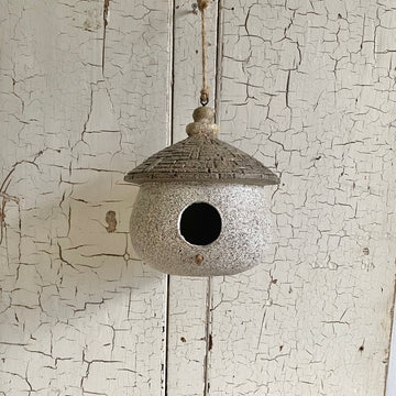 Short Hanging Stone Birdhouse
