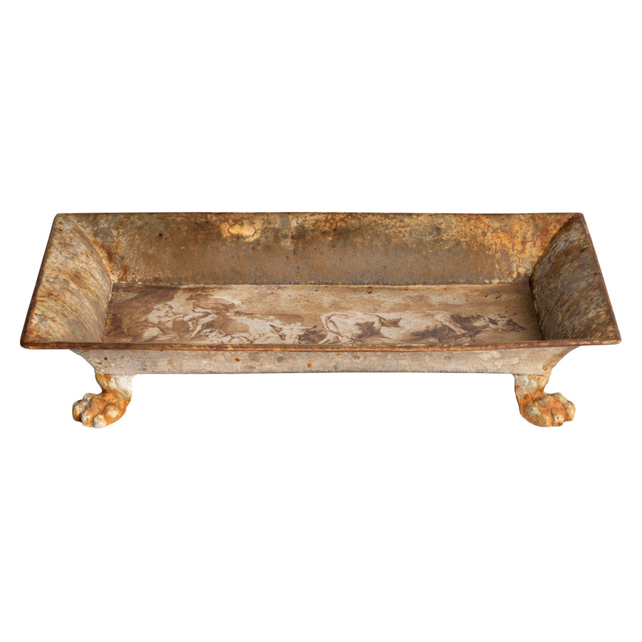 Vintage Look Burnished Tole Tray