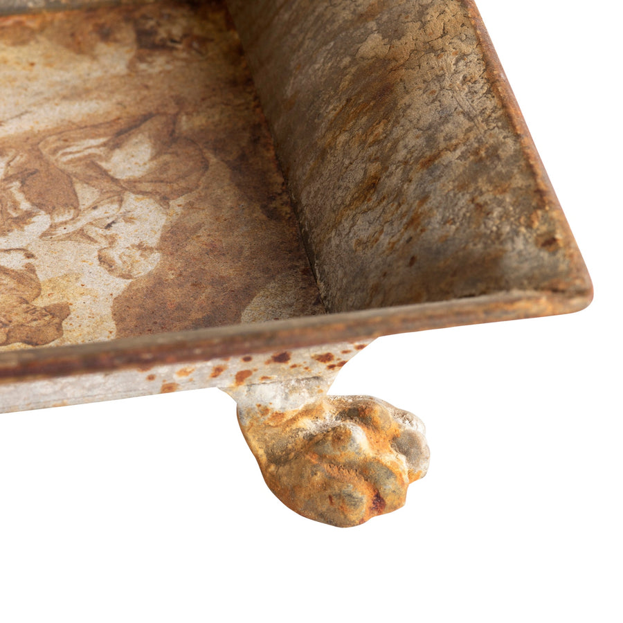 Vintage Look Burnished Tole Tray