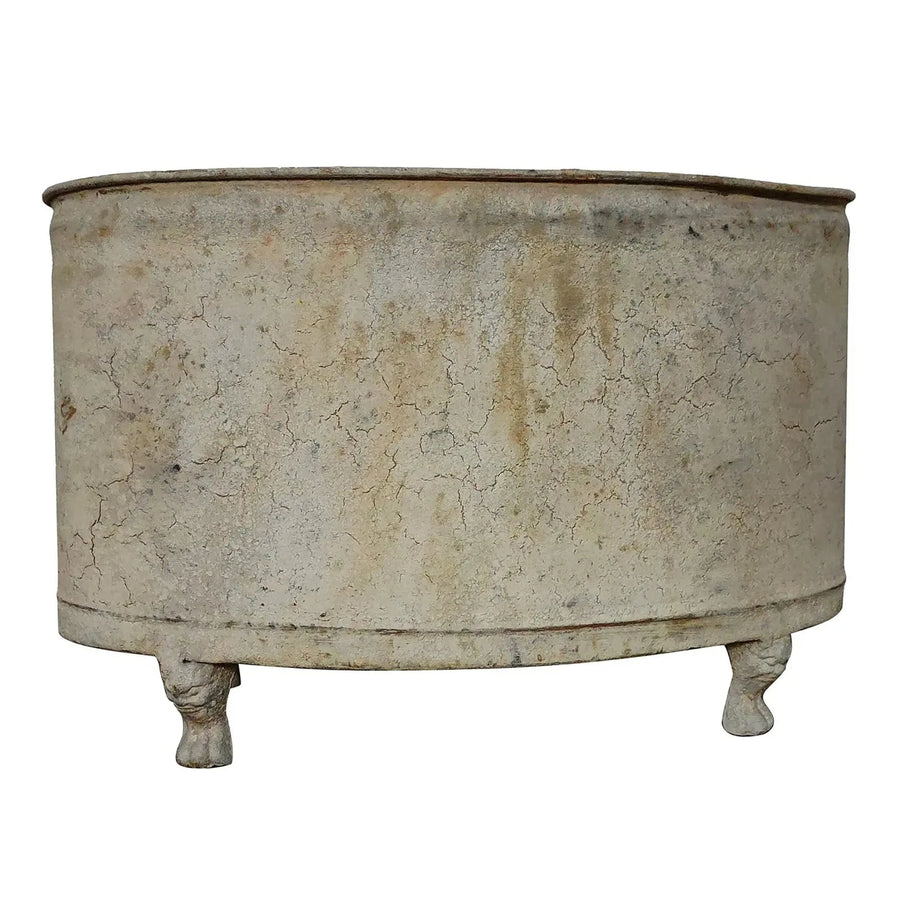 Vintage Look Coquille Tole Planter