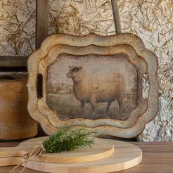 Vintage Look Sheep Tray