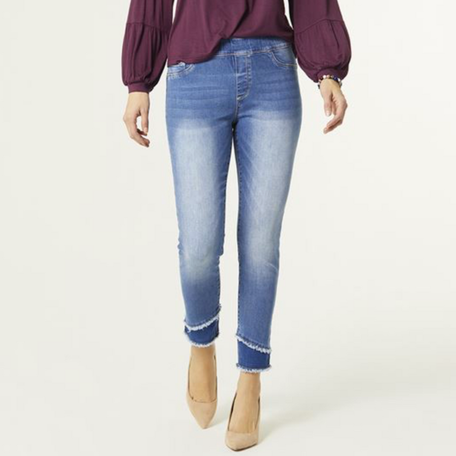 Slant Fray Ankle Skinny Jean