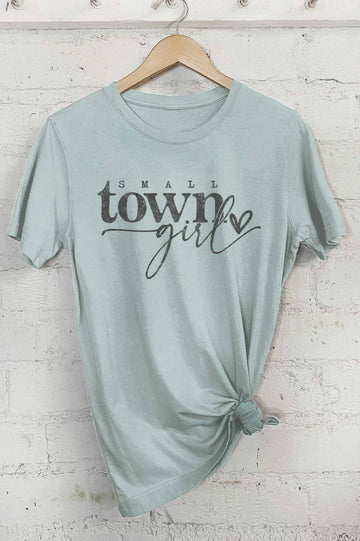 Cotton Mineral Washed Small Town Girl Tee -Dusty Mint