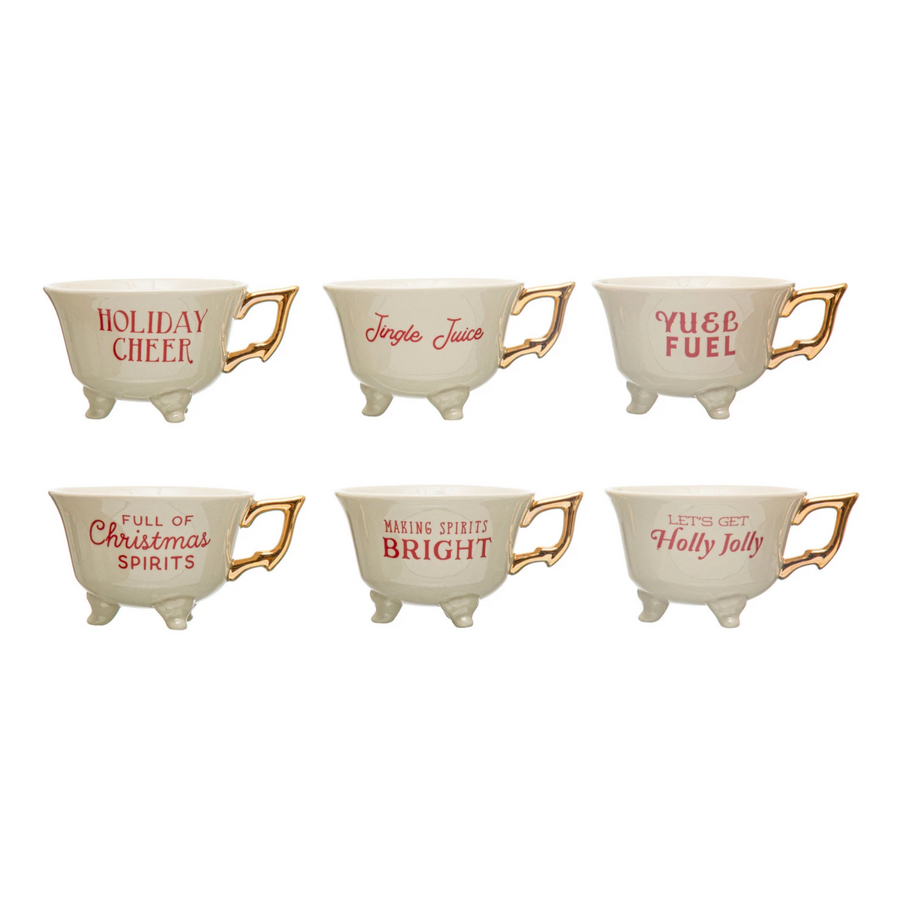 Teacup with Holiday Saying