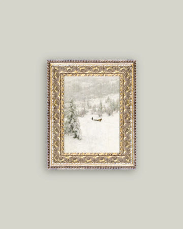Antique Style Framed Print - Winter Landscape