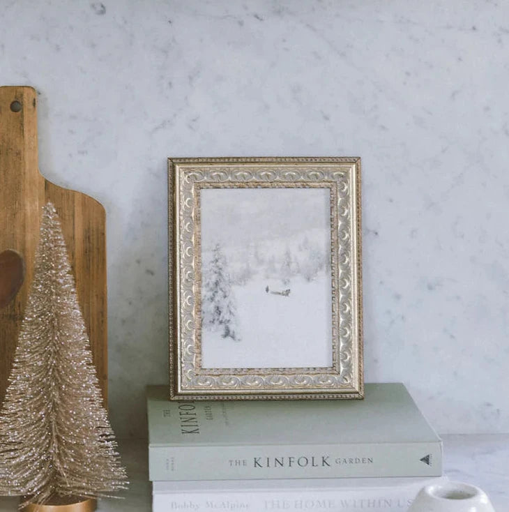 Antique Style Framed Print - Winter Landscape