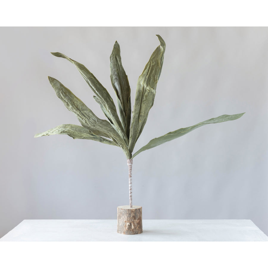 Large Faux Aloe Leaf Stem