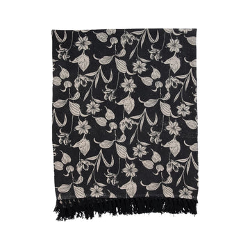 Recycled Cotton Floral Throw
