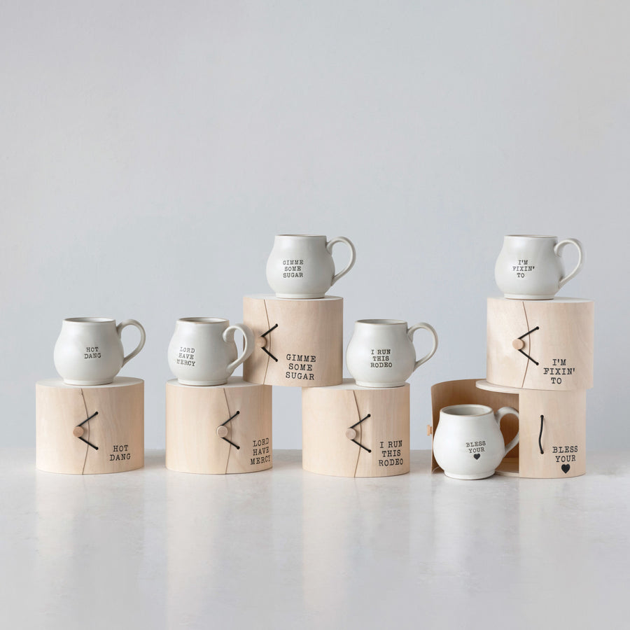14 Ounce Stoneware Mug with Gift Box