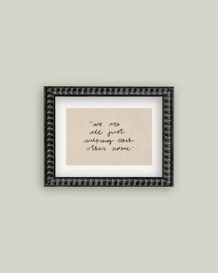 Antique Style Framed Print - Just Walking Each Other Home 10x8