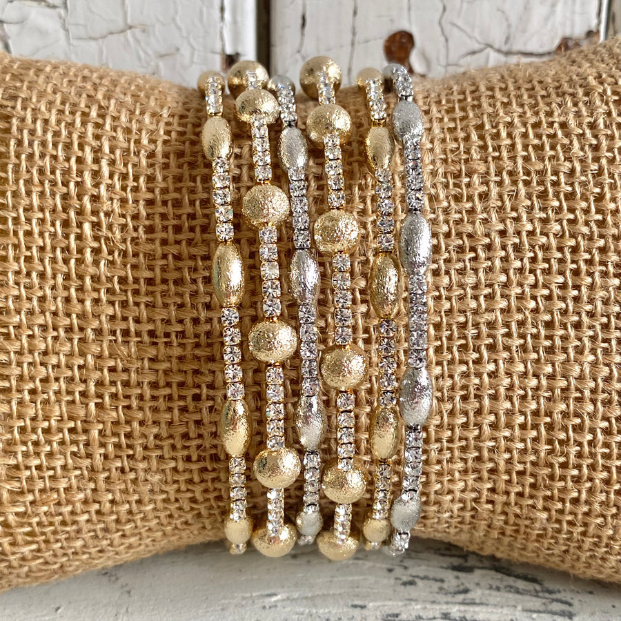 Rhinestone & Beaded Bracelet