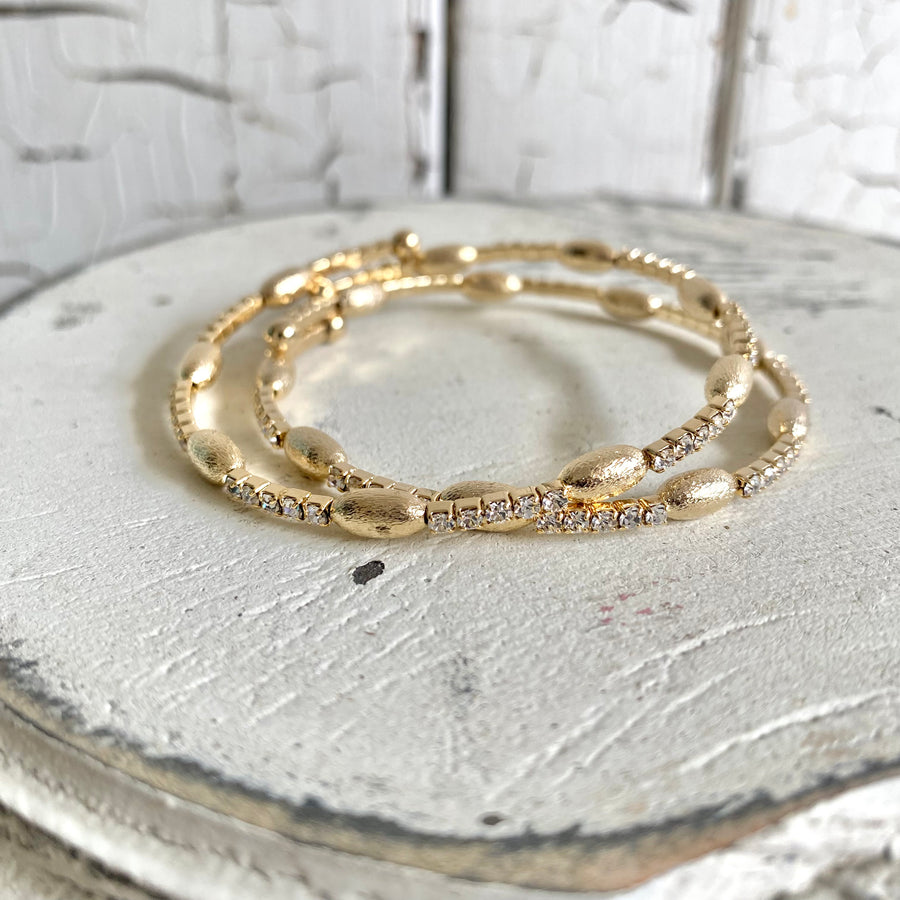Rhinestone & Beaded Bracelet