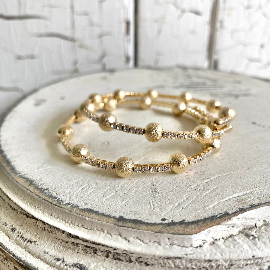 Rhinestone & Beaded Bracelet
