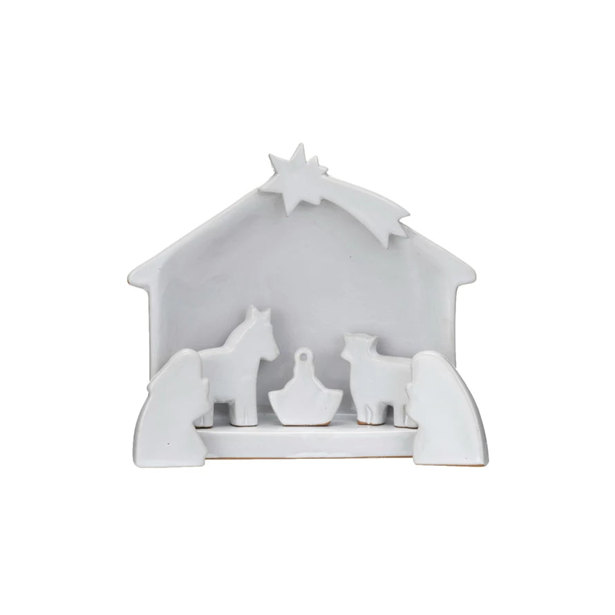 6 Piece Stoneware Nativity