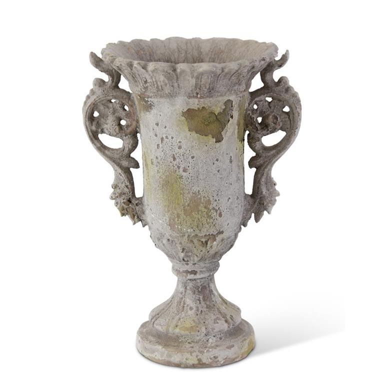Weathered Gray Resin Urn