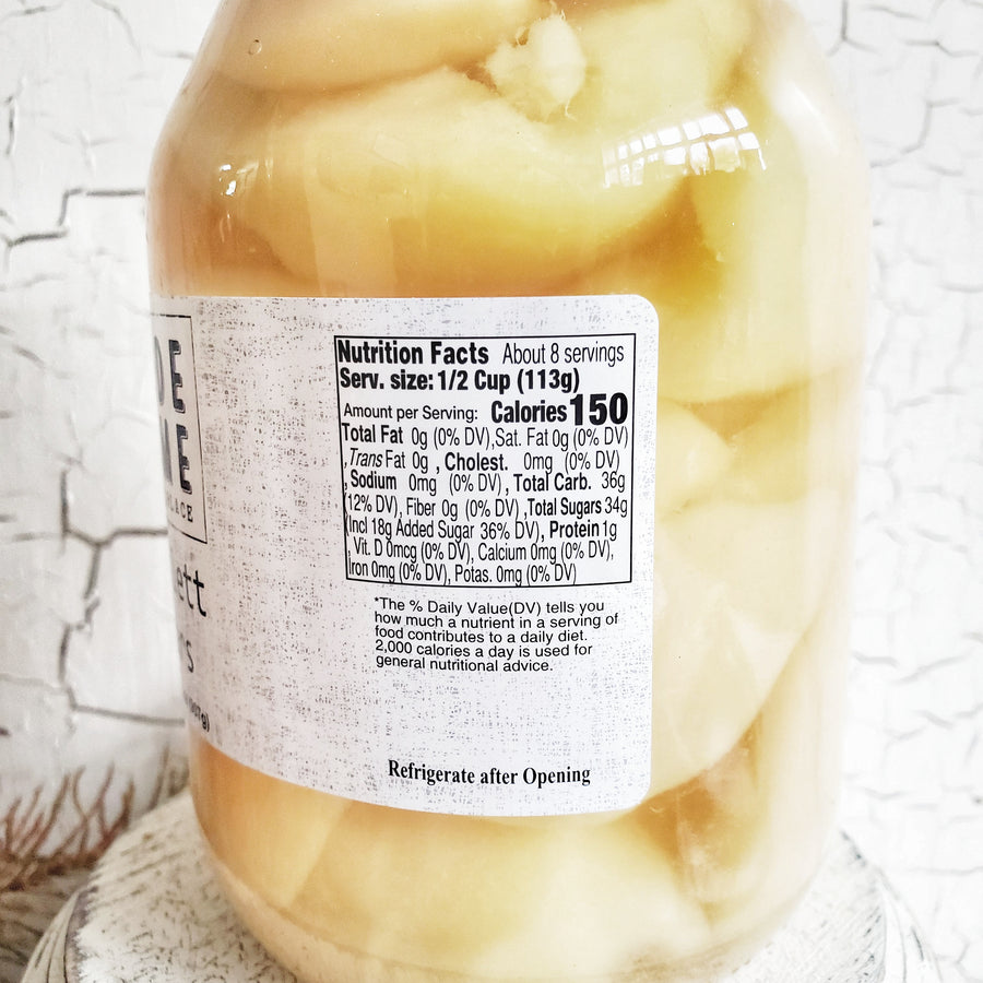 Quart SIZE Bartlett Pear Halves
