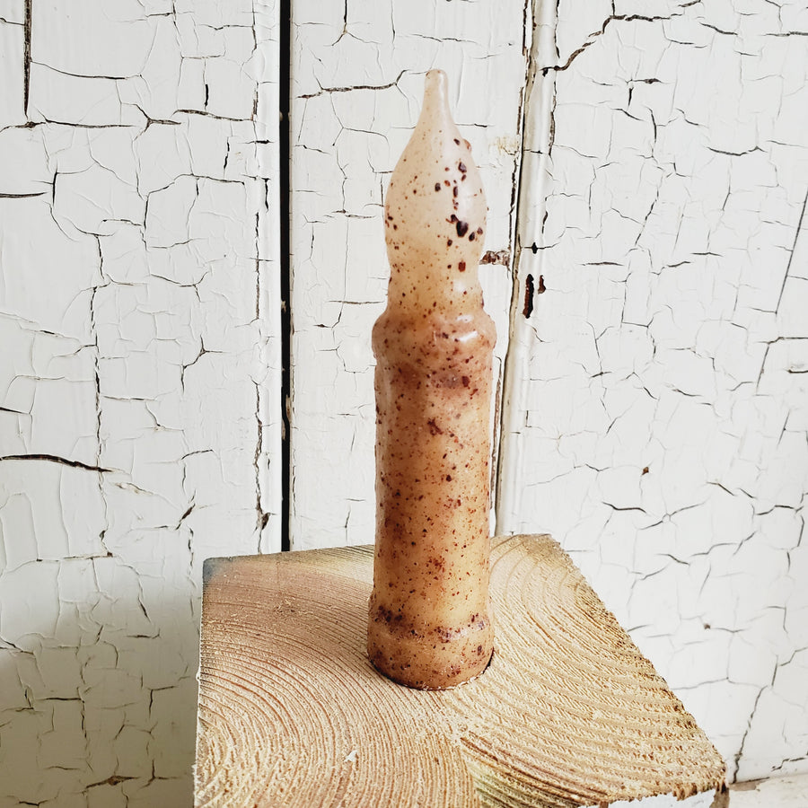 4.5 Inch Tall Battery Operated Farmhouse Ivory Taper