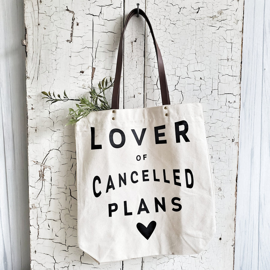 Canvas Lover of Cancelled Plans Tote