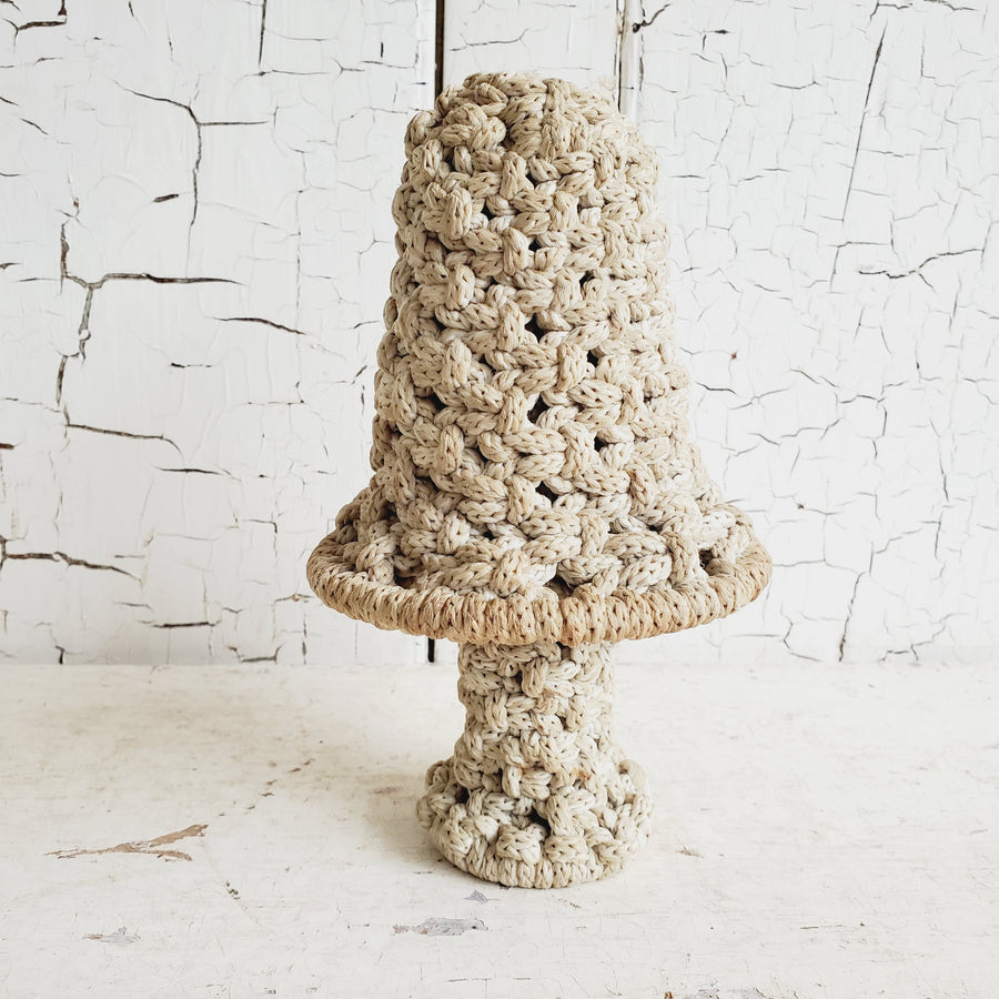 Vintage Handmade Macrame Mushroom