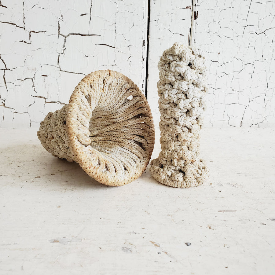 Vintage Handmade Macrame Mushroom