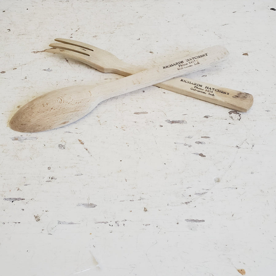 Vintage Wooden Spoon and Fork Set