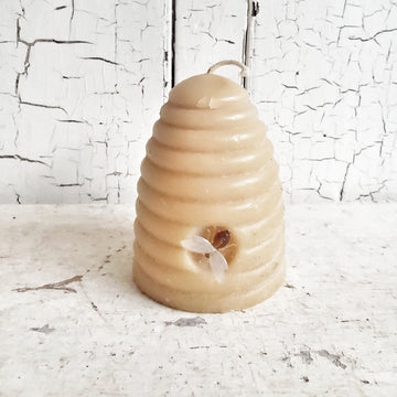 Vintage Bee Hive 100%  Bees Wax Candle