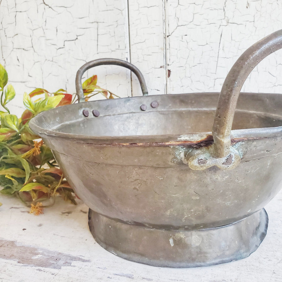 Vintage Brass  Pedestal Bowl