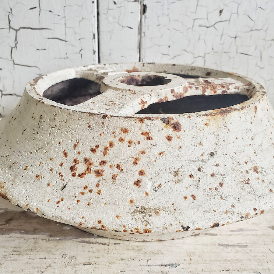 Chippy Rusty Cast Iron Factory Wheel