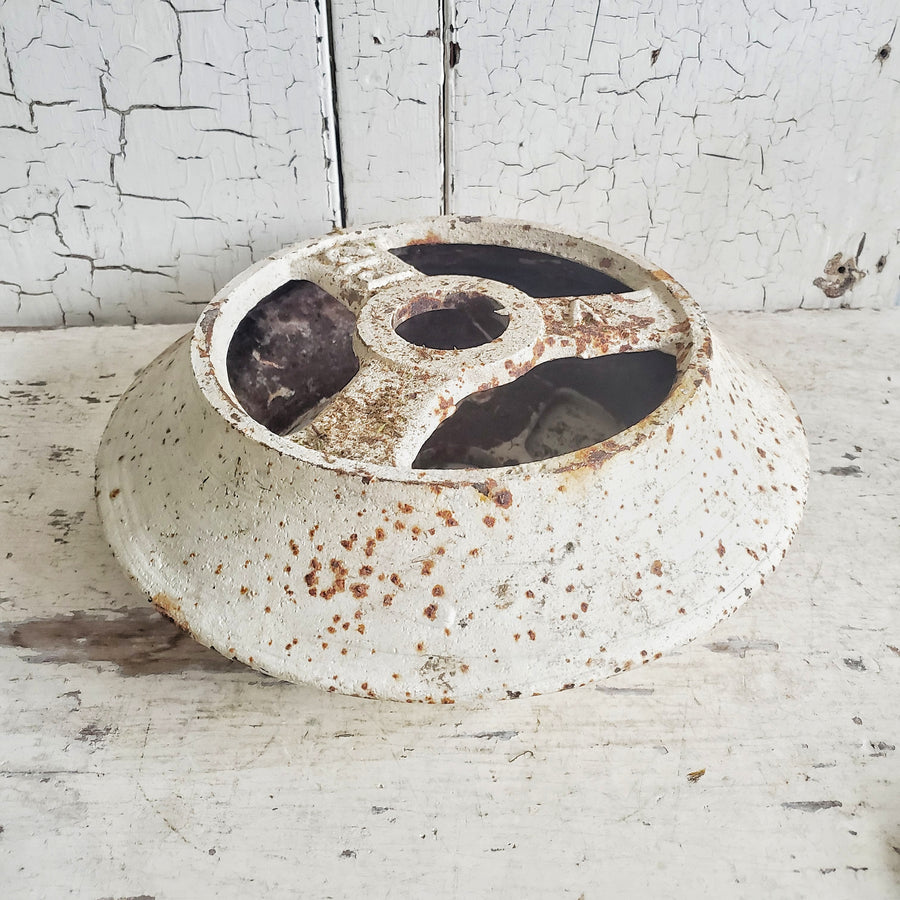 Chippy Rusty Cast Iron Factory Wheel