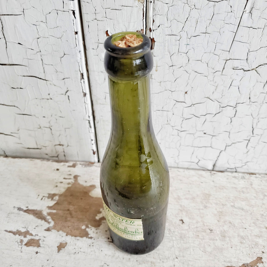 Vintage Lime Water  Apothecary Bottle