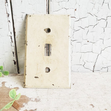 Vintage Chippy Brass Switchplate Cover