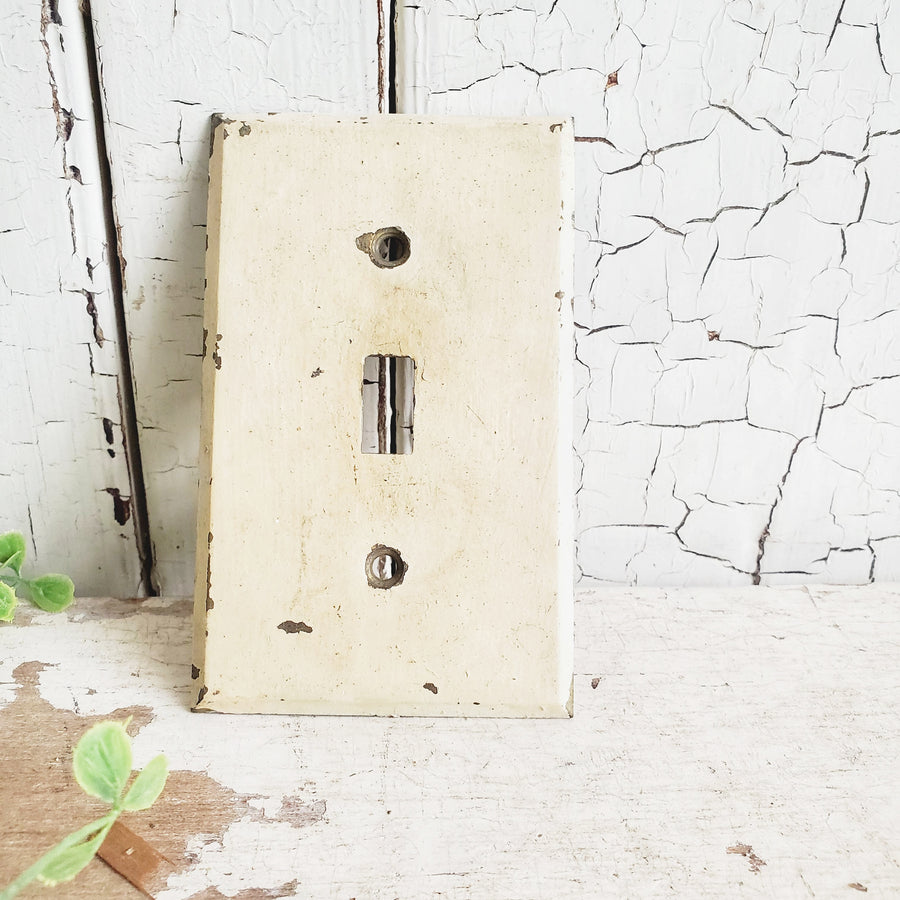 Vintage Chippy Brass Switchplate Cover
