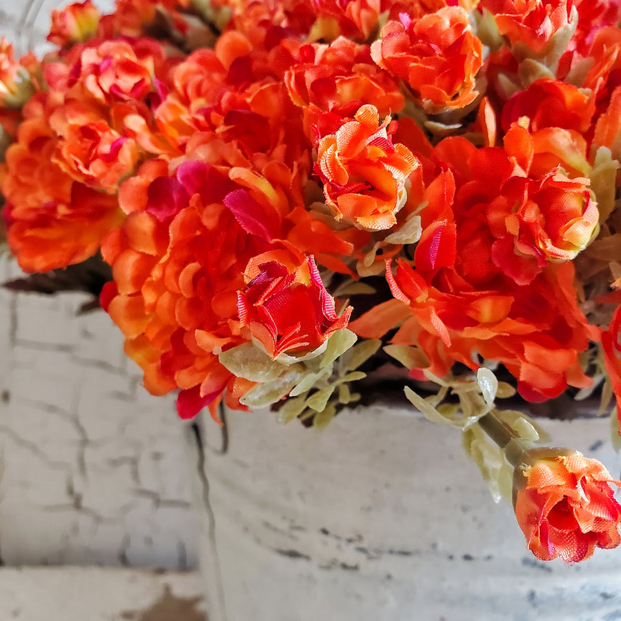 Best Realistic Faux Mum Bush- Orange