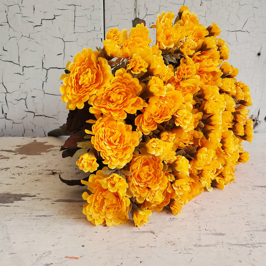 Best Realistic Faux Mum Bush- Gold