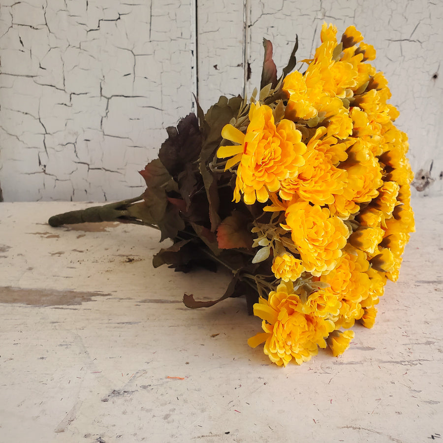 Best Realistic Faux Mum Bush- Gold