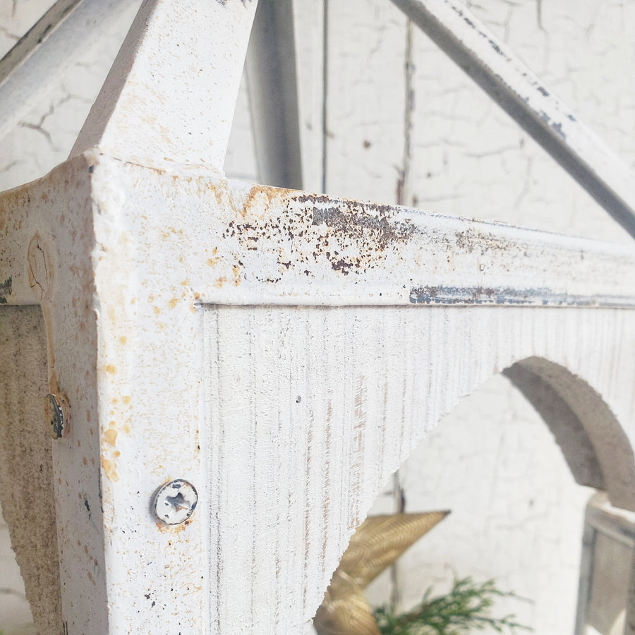 Rustic Wood and Metal Lantern Set