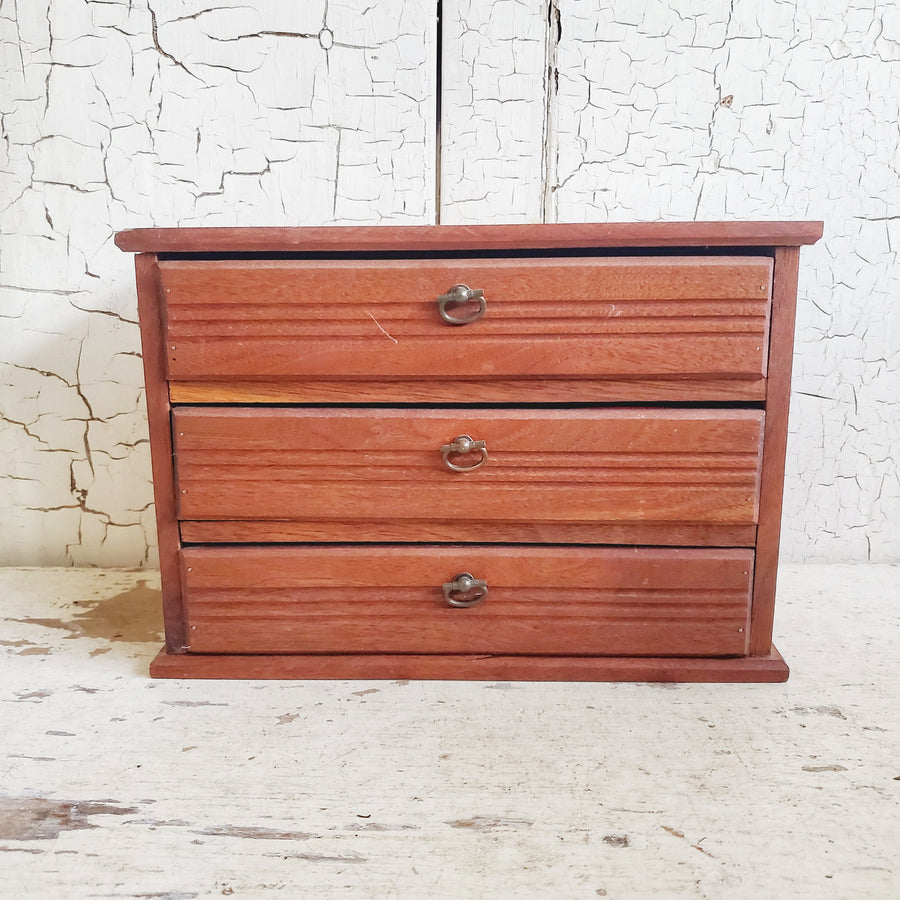 Vintage Wooden Cabinet with Drawers