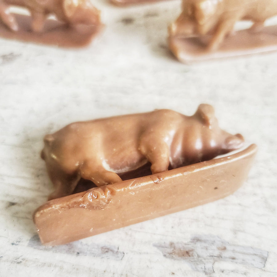 Set  of 4 Vintage Toy Pigs